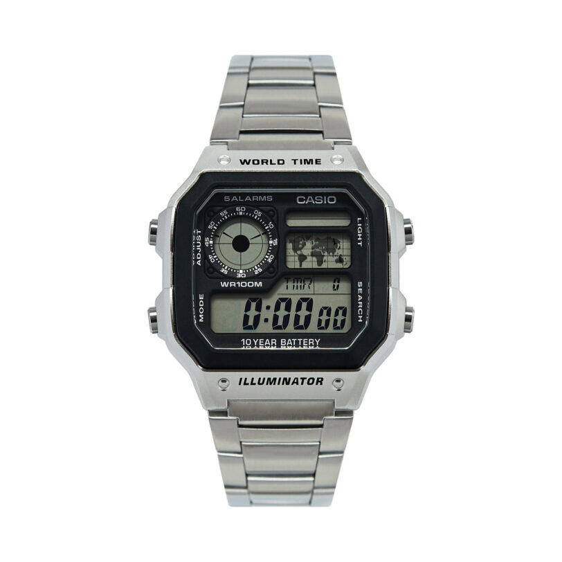 Часовник Casio AE-1200WHD-1AVEF Сребрист цвят на ниска цена