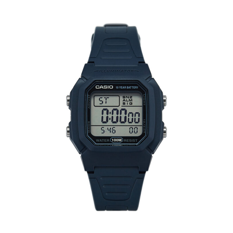 Часовник Casio Digital W-800H-2AVES Тъмносин цвят на ниска цена