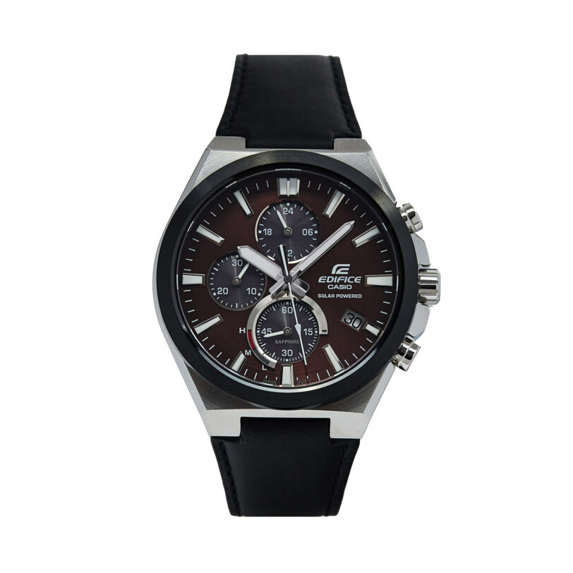 Часовник Casio Edifice Solar Powered Chronograph EFS-S630BL-5AVUEF Черен цвят на ниска цена