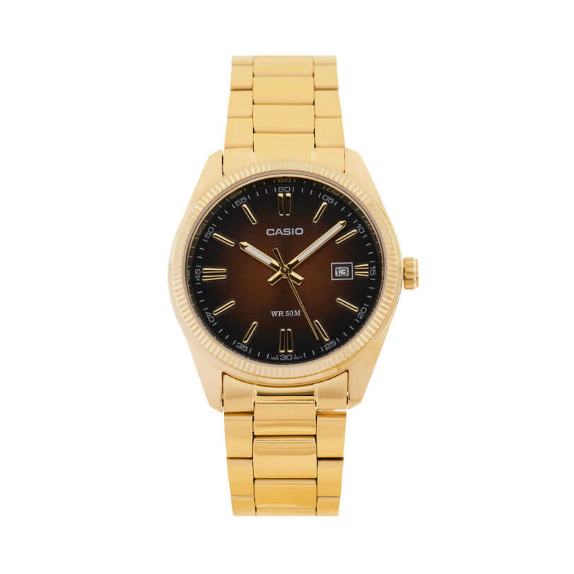 Часовник Casio MTP-1302PGC-5AVEF Кафяв цвят на ниска цена