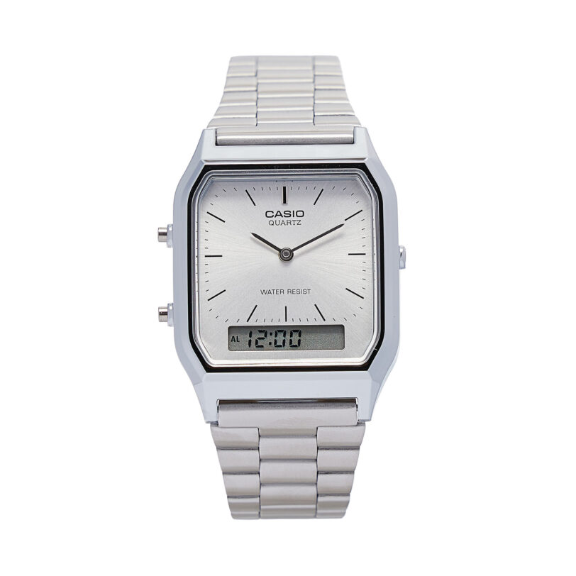 Часовник Casio Vintage Maxi AQ-230A-7AMQYES Сребрист цвят на ниска цена