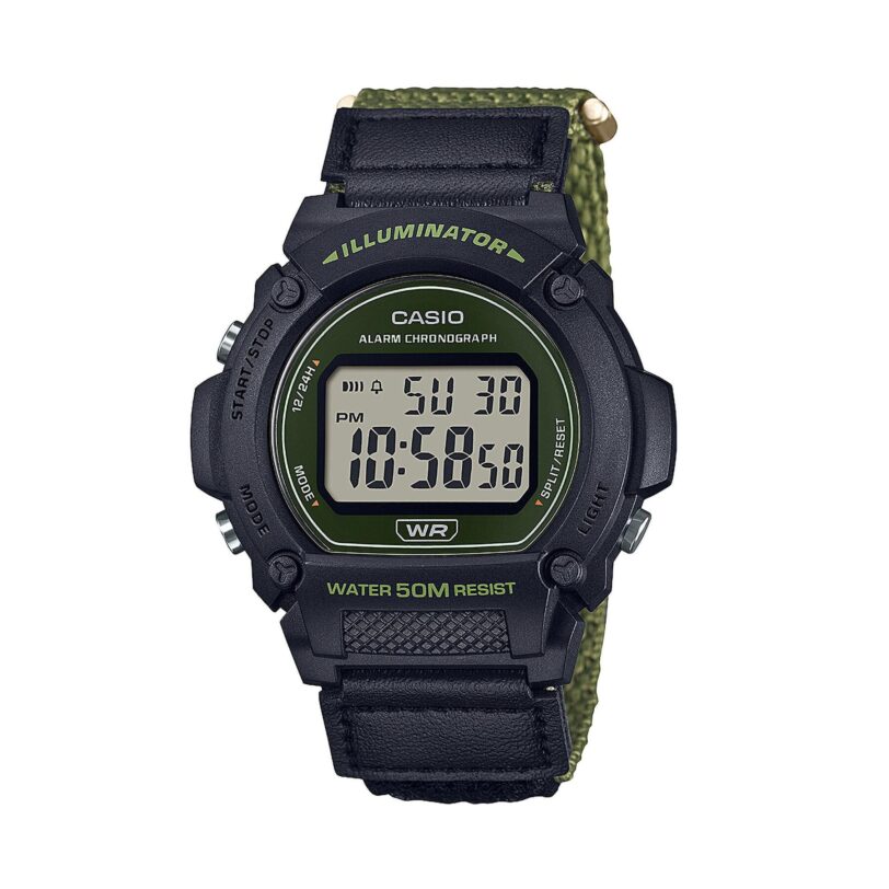 Часовник Casio W-219HB-3AVEF Черен цвят на ниска цена
