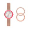 Часовник DKNY Sasha NY6654SET Позлатено с розово злато цвят на ниска цена