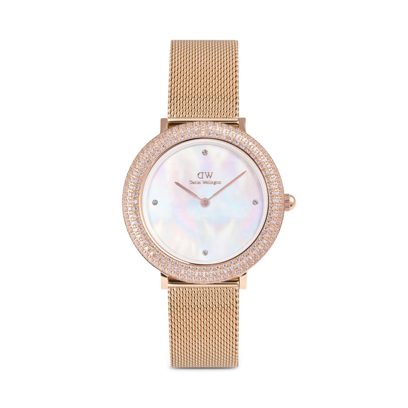 Часовник Daniel Wellington Crystalline Bezel 3 DW00100823 Розово злато цвят на ниска цена