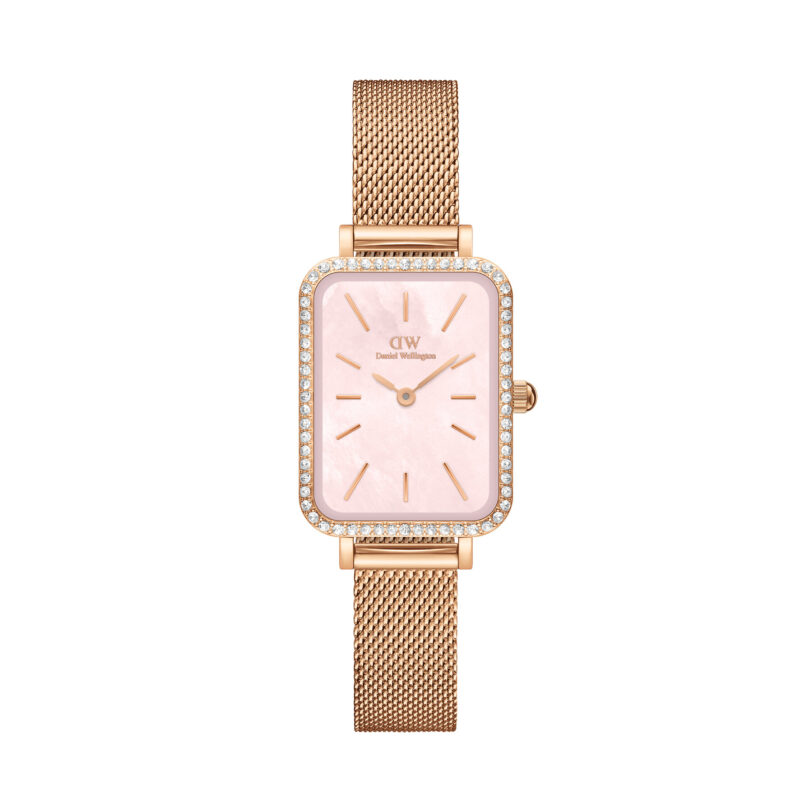 Часовник Daniel Wellington Quadro Mesh DW00100669 Розово злато цвят на ниска цена