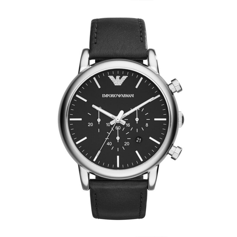 Часовник Emporio Armani AR1828 Черен цвят на ниска цена