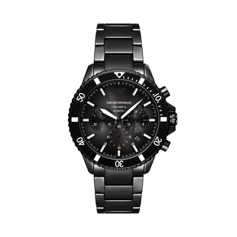 Часовник Emporio Armani Ceramic AR70010 Черен цвят на ниска цена