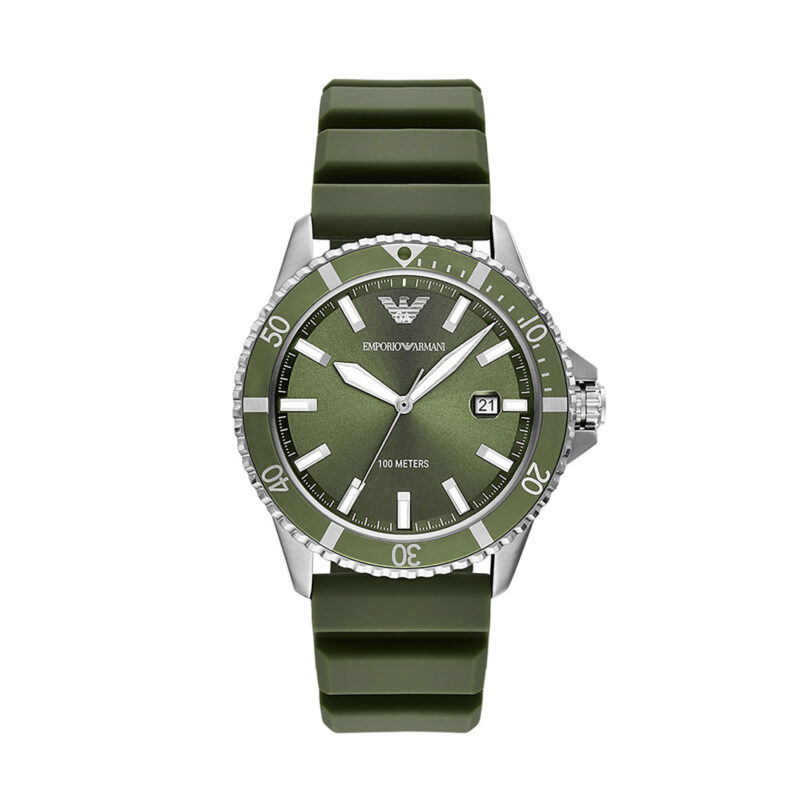 Часовник Emporio Armani World Explorer AR11638 Зелен цвят на ниска цена