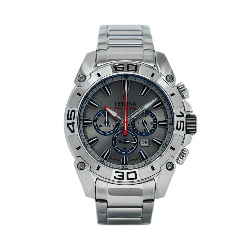 Часовник Festina Chrono Bike '21 20543/1 Сребрист цвят на ниска цена