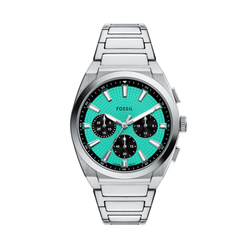 Часовник Fossil Everett Chronograph FS6117 Сребрист цвят на ниска цена