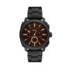 Часовник Fossil Machine Chronograph FS6097 Черен цвят на ниска цена
