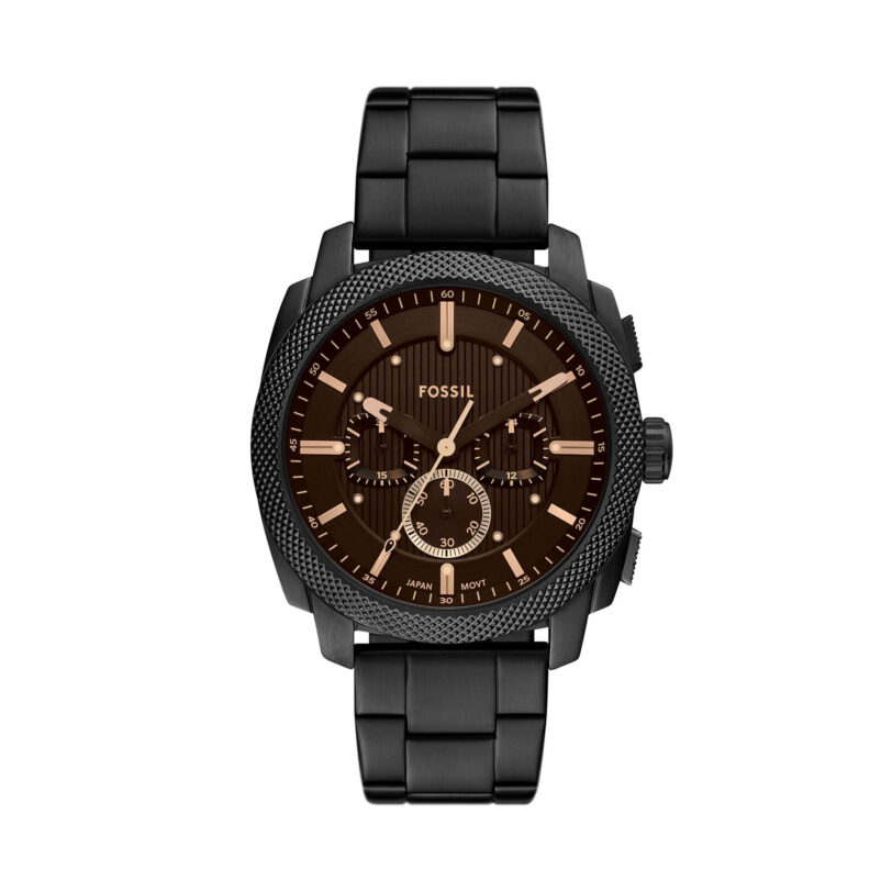 Часовник Fossil Machine Chronograph FS6097 Черен цвят на ниска цена