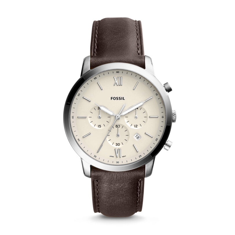 Часовник Fossil Neutra Chrono FS5380 Кафяв цвят на ниска цена
