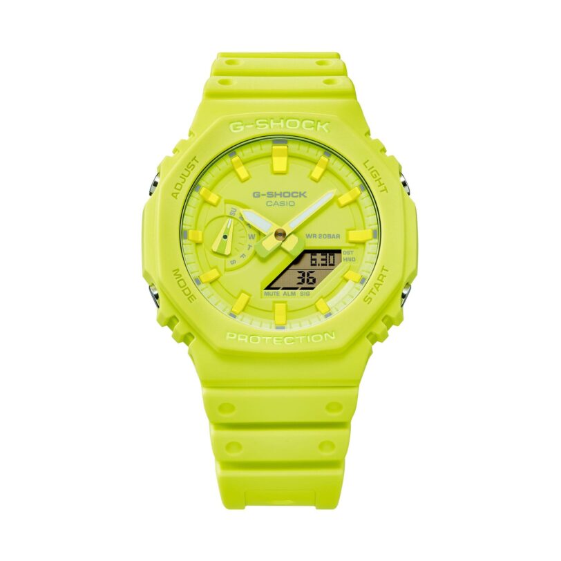 Часовник G-Shock GA-2100-9A9ER Жълт цвят на ниска цена