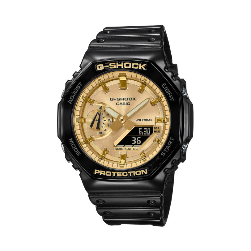 Часовник G-Shock Octagon GA-2100GB-1AER Черен цвят на ниска цена
