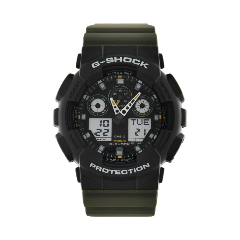Часовник G-Shock Two Tune Utility GA-100TU-1A3ER Каки цвят на ниска цена