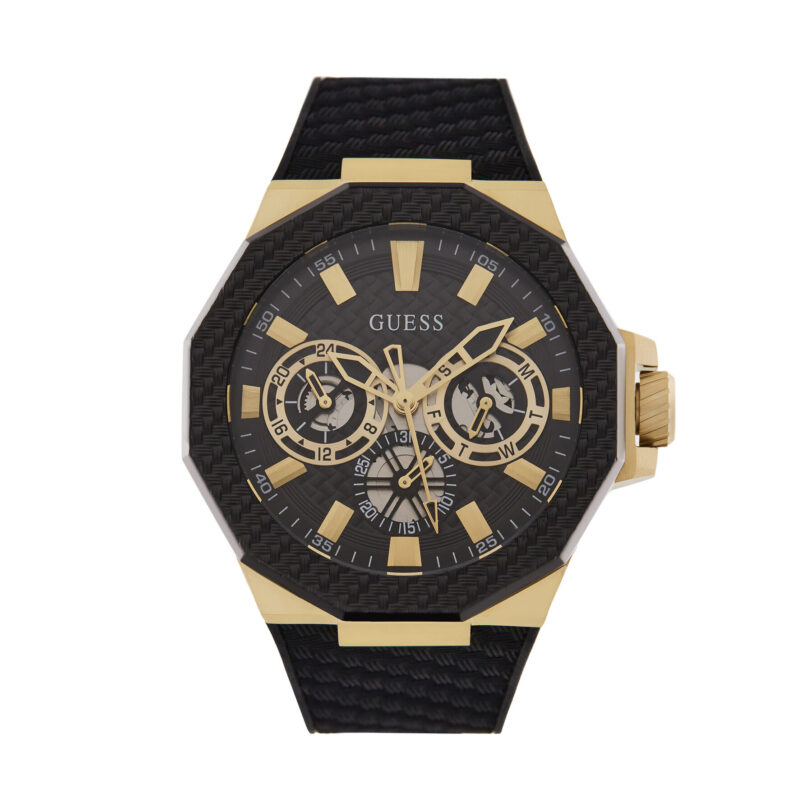 Часовник Guess Indy GW0853G2 Черен цвят на ниска цена
