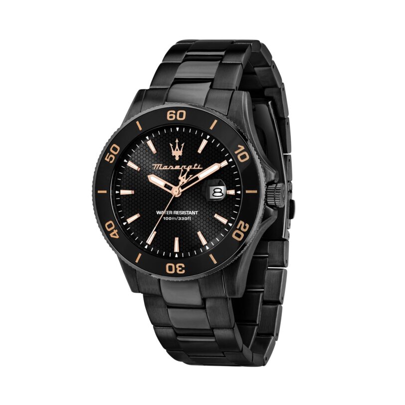 Часовник Maserati Competizione Diver R8853100035 Черен цвят на ниска цена