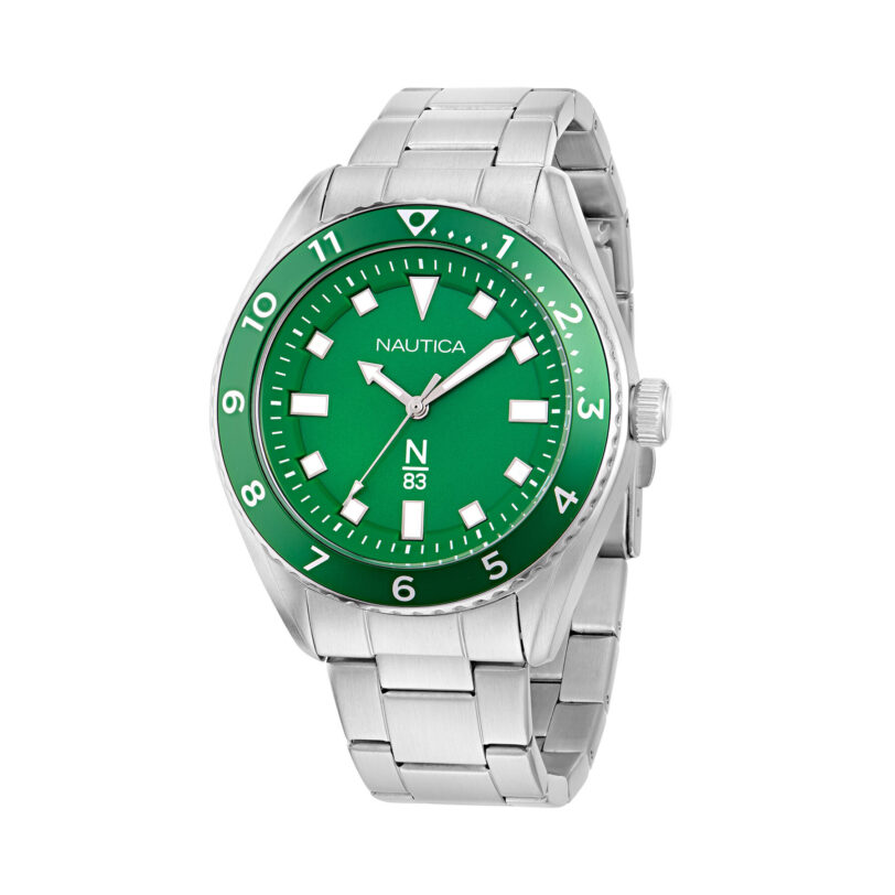 Часовник Nautica Finn World NAPFWF408 Сребрист цвят на ниска цена