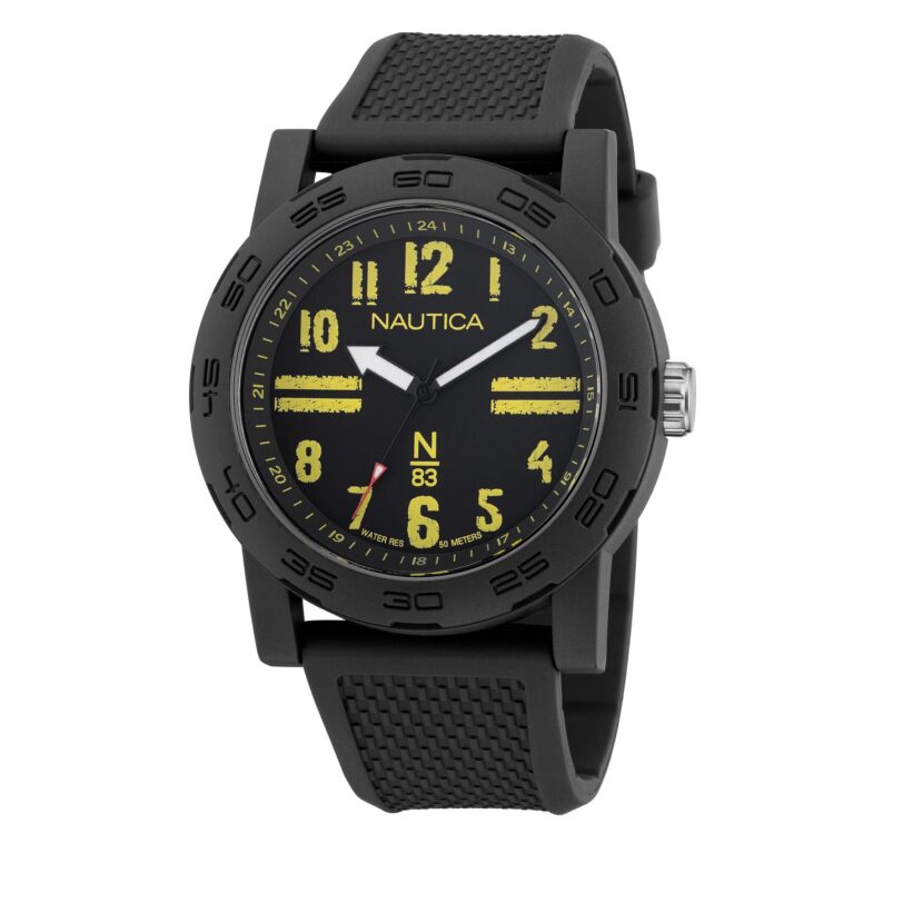 Часовник Nautica NAPATS303 Черен цвят на ниска цена