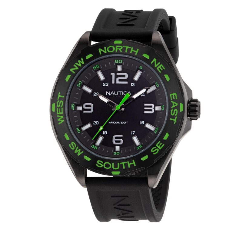 Часовник Nautica NAPCWS303 Черен цвят на ниска цена