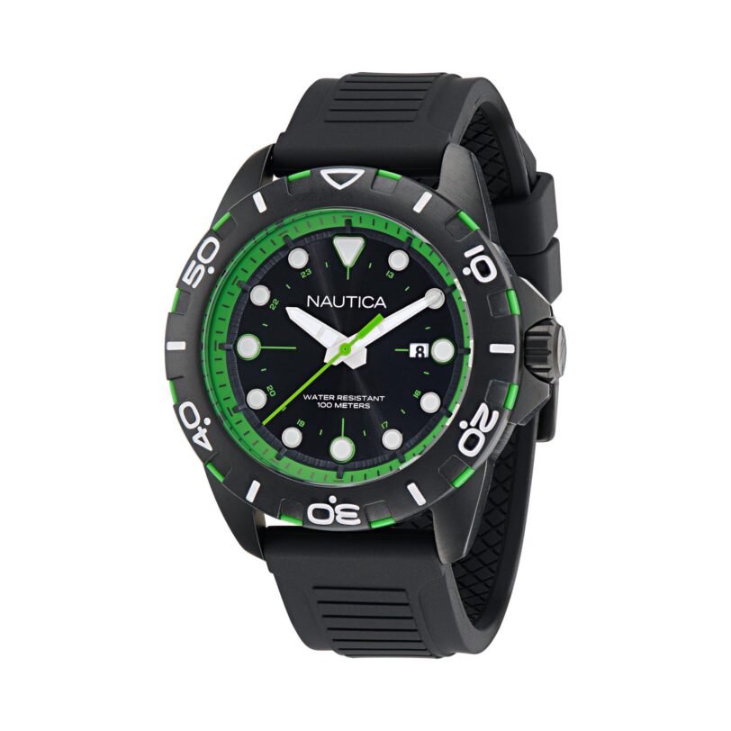 Часовник Nautica NAPNRS402 Черен цвят на ниска цена