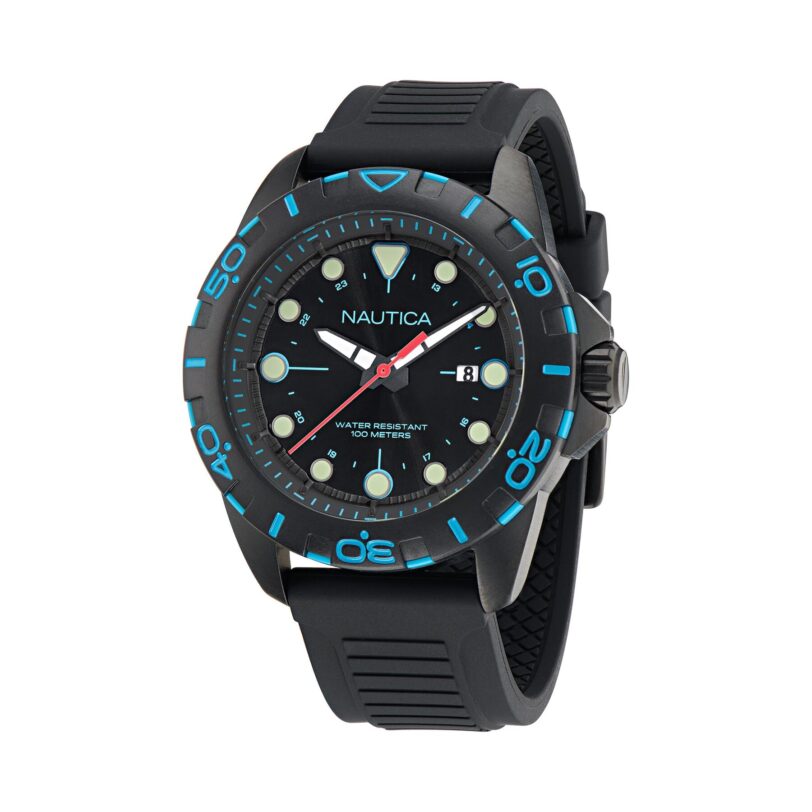 Часовник Nautica NAPNRS404 Черен цвят на ниска цена
