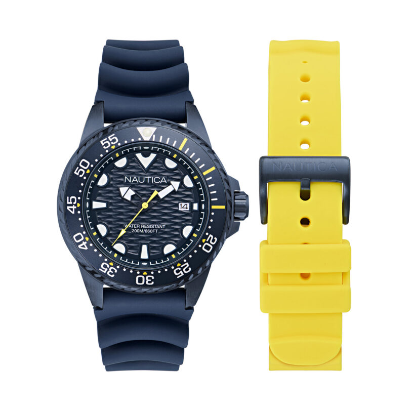 Часовник Nautica Sporty SET NAPSDS506 Тъмносин цвят на ниска цена