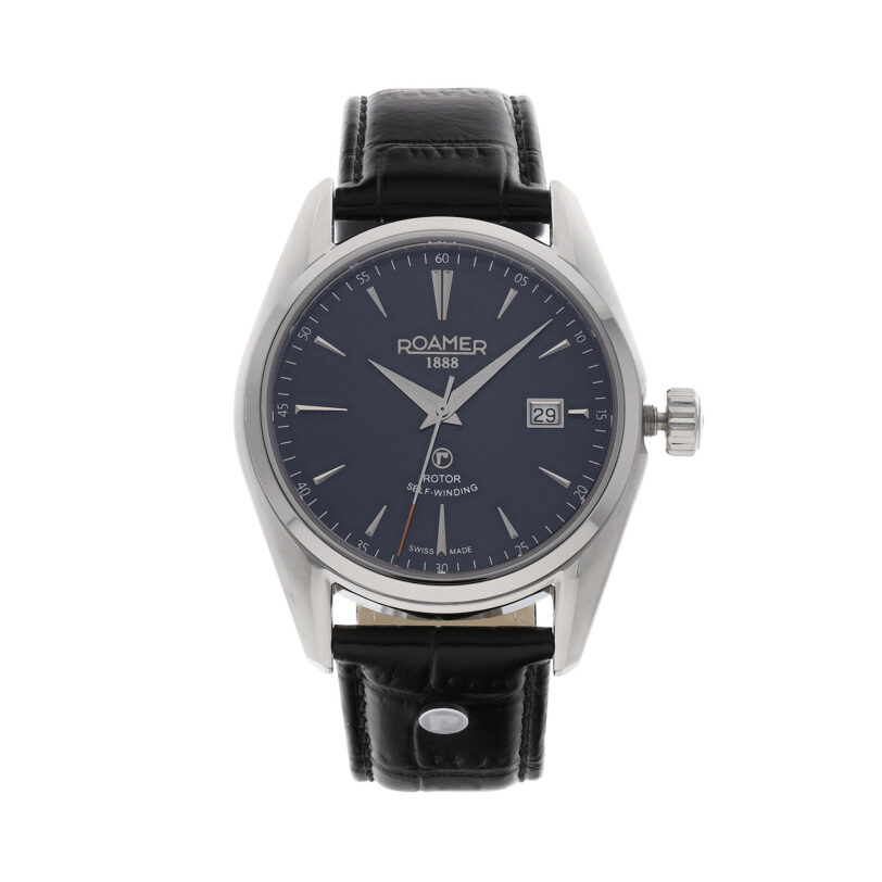 Часовник Roamer Searock Classic 210633 41 55 02 Черен цвят на ниска цена