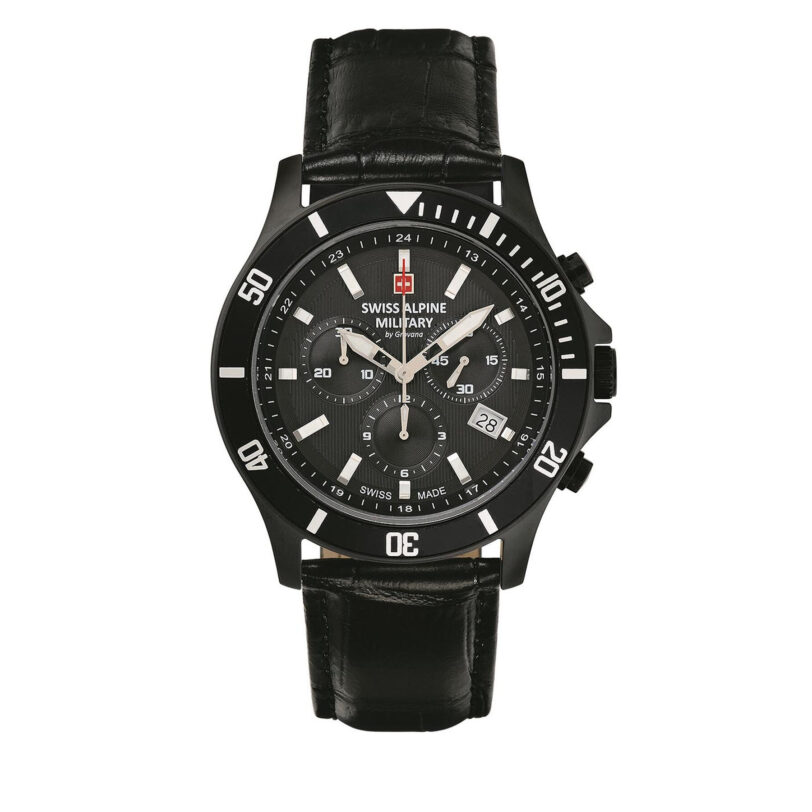 Часовник Swiss Alpine Military 7022.9577 Черен цвят на ниска цена