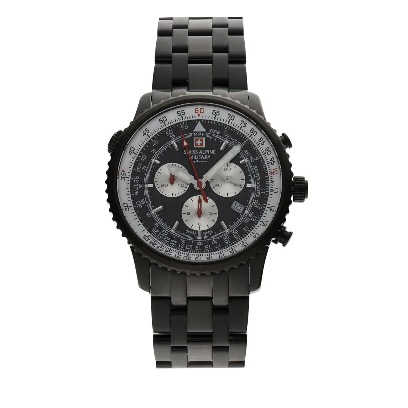 Часовник Swiss Alpine Military 7078.9177 Черен цвят на ниска цена