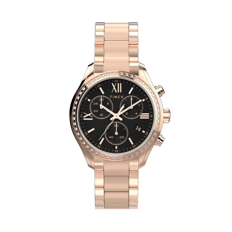 Часовник Timex Dress Chronograph TW2W20100 Розово злато цвят на ниска цена