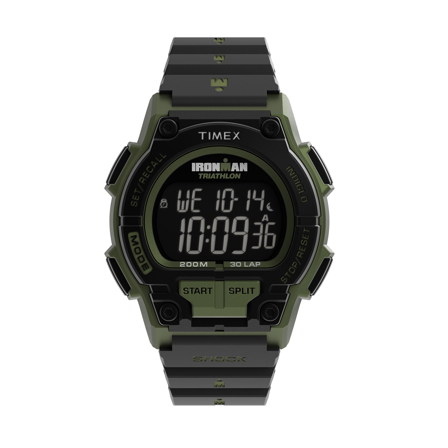 Часовник Timex Ironman Shock TW5M64900 Зелен цвят на ниска цена
