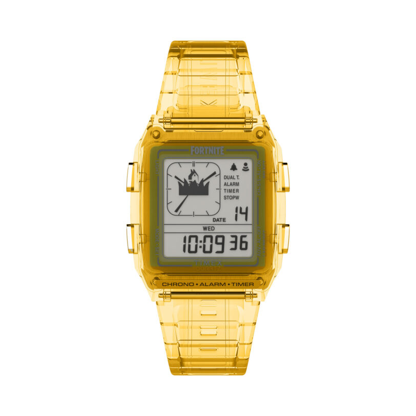 Часовник Timex Q Timex Lca X Fortnite® Chronograph TW2W96600 Жълт цвят на ниска цена