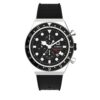 Часовник Timex Q Timex Three Time Zone Chronograph TW2V70000 Черен цвят на ниска цена