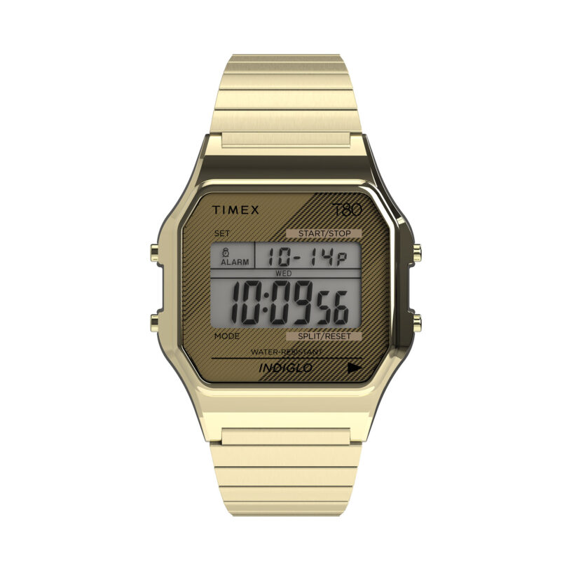 Часовник Timex T80 34mm Stainless Steel Expansion Band TW2R79000 Златист цвят на ниска цена