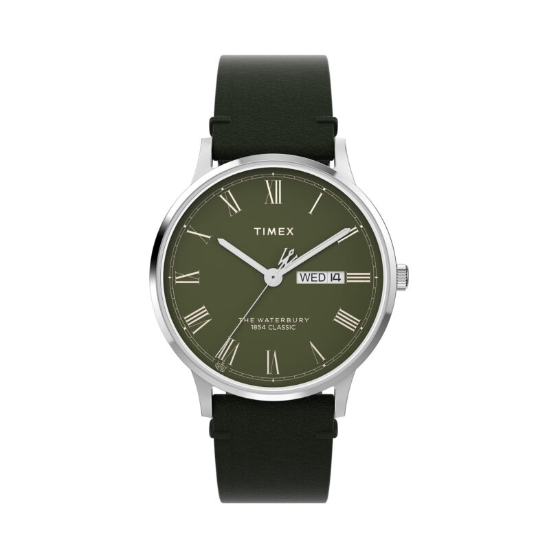 Часовник Timex Waterbury Classic TW2W50500 Зелен цвят на ниска цена