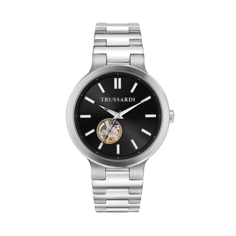 Часовник Trussardi R2423164001 Черен цвят на ниска цена