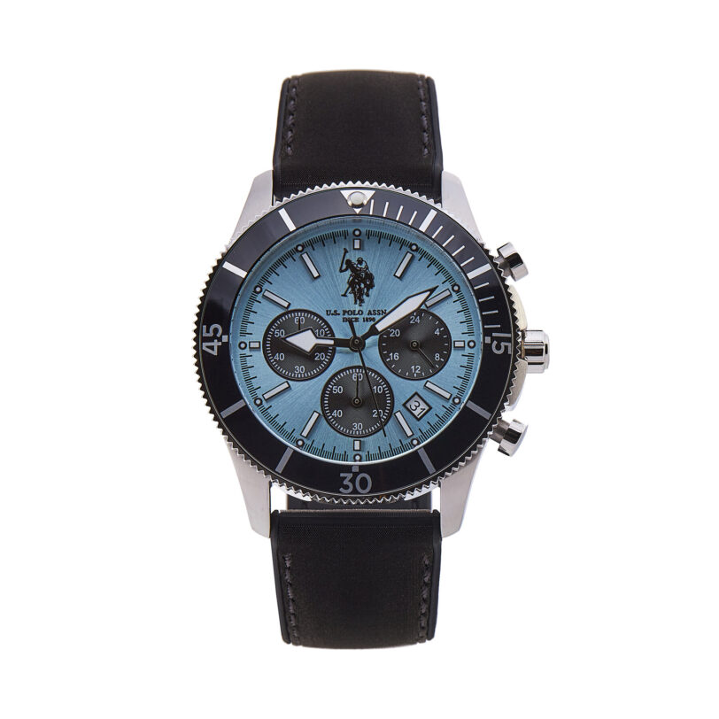 Часовник U.S. Polo Assn. Alexandre USP7224LB Черен цвят на ниска цена