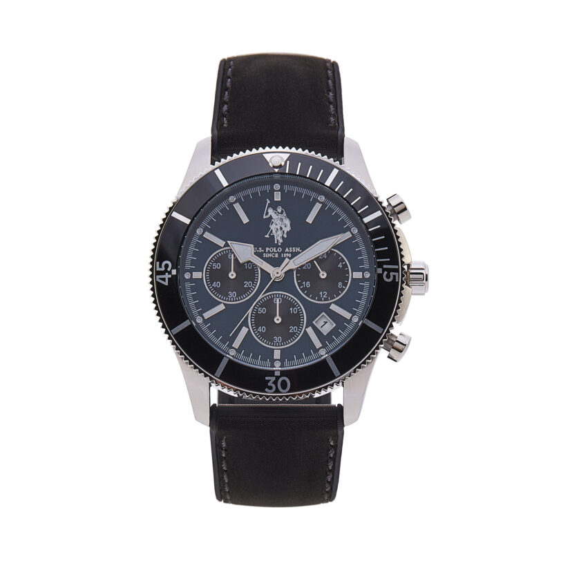 Часовник U.S. Polo Assn. Alexandre USP7225BL Черен цвят на ниска цена