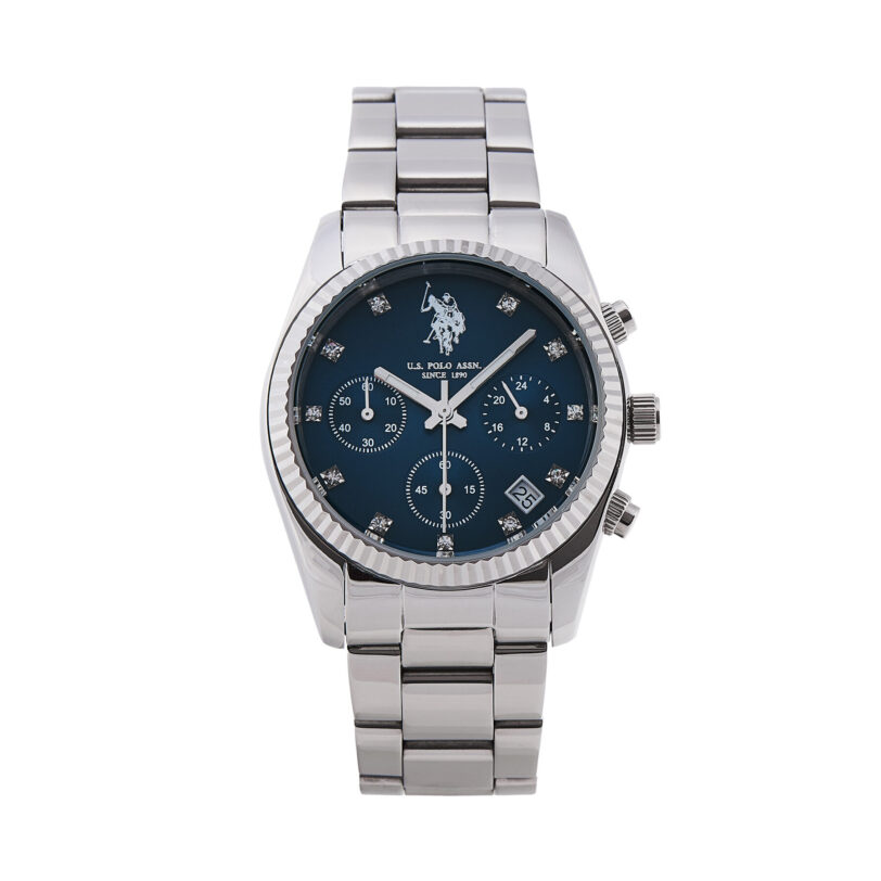 Часовник U.S. Polo Assn. Amelie USP8320BL Сребрист цвят на ниска цена