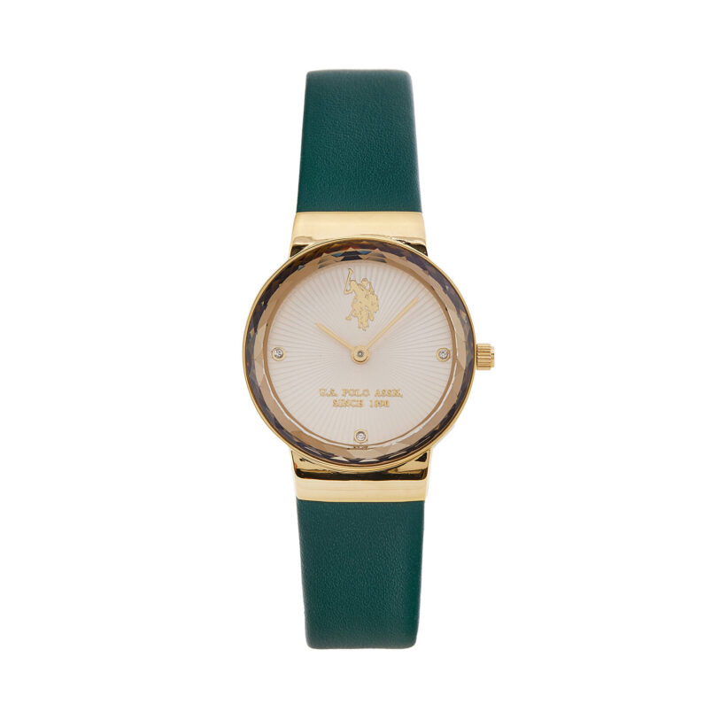 Часовник U.S. Polo Assn. Angelique USP8256GR Зелен цвят на ниска цена