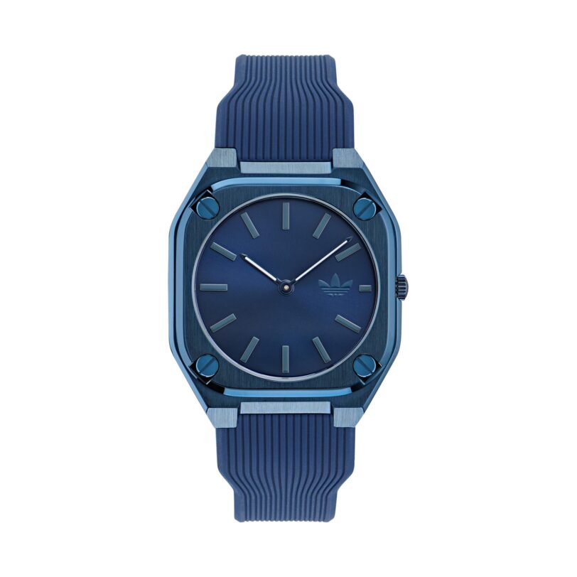 Часовник adidas City Tech Thin AOFH24001 Тъмносин цвят на ниска цена