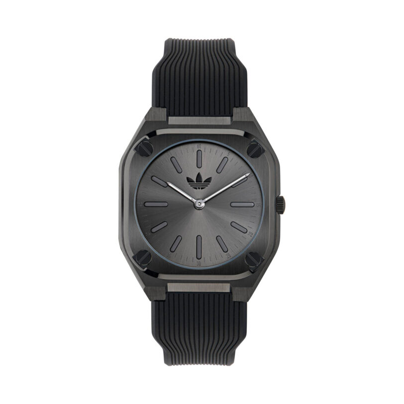 Часовник adidas City Tech Thin AOFH24503 Черен цвят на ниска цена