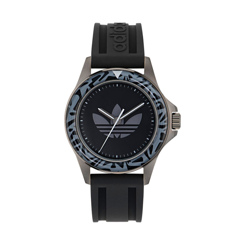 Часовник adidas Expression One AOFH24511 Черен цвят на ниска цена