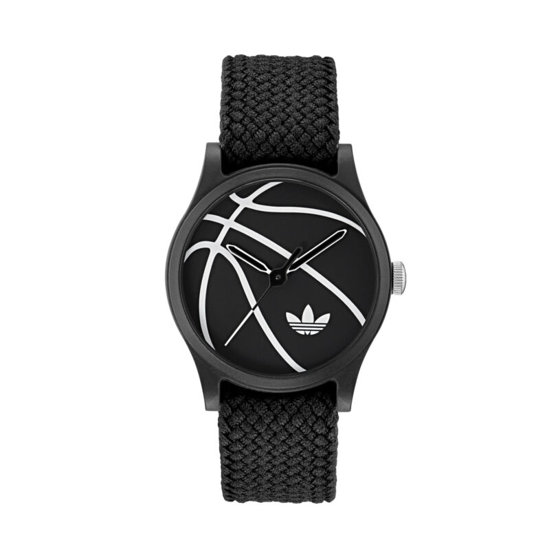 Часовник adidas Game One AOSY25024 Черен цвят на ниска цена
