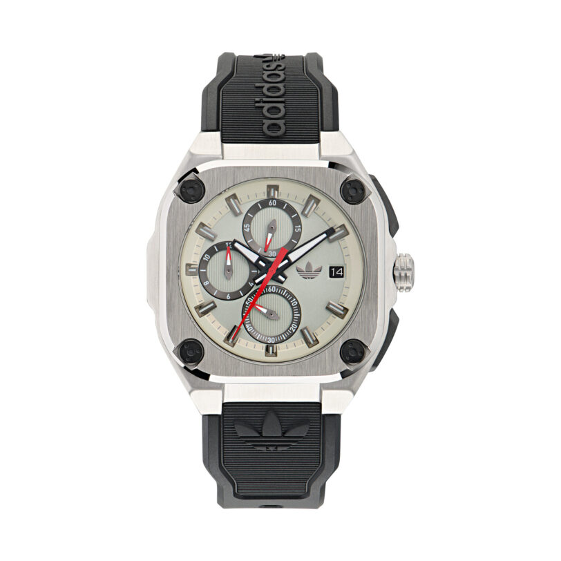 Часовник adidas Originals City Tech Three Chrono AOFH24017 Черен цвят на ниска цена