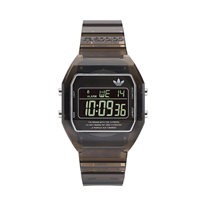 Часовник adidas Originals Digital Two Crystal AOST24064 Черен цвят на ниска цена