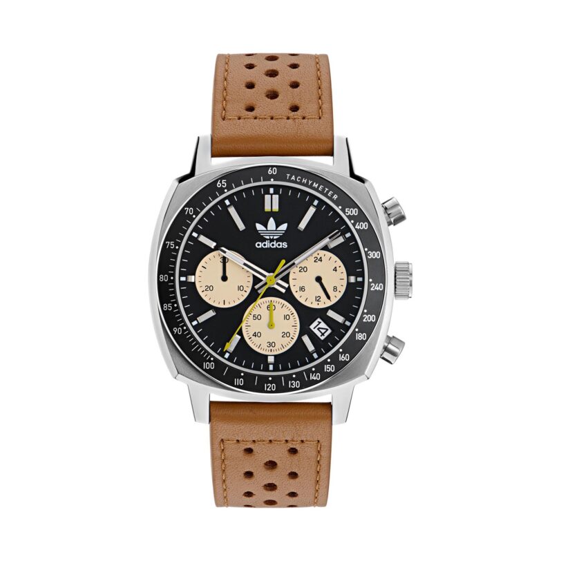 Часовник adidas Originals Master Originals One Chrono AOFH23576 Кафяв цвят на ниска цена