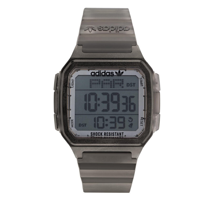 Часовник adidas Originals Street Digital One AOST22050 Сив цвят на ниска цена